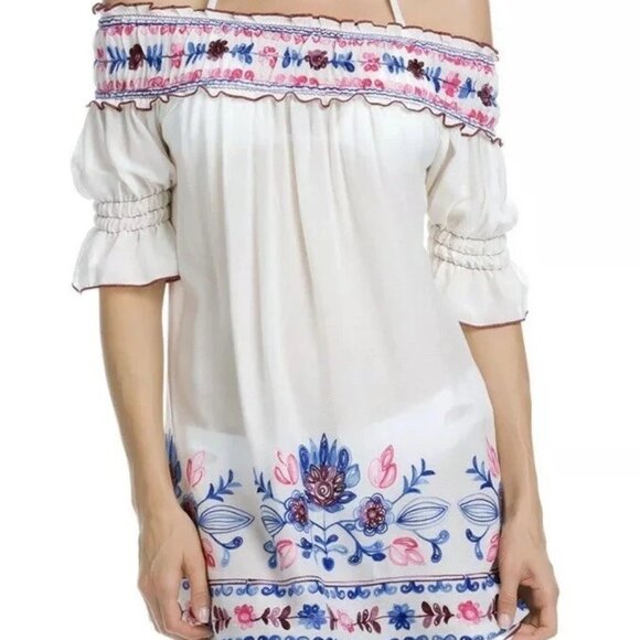 BECCA Other - BECCA | Embroidered tank dress swim cover up | Size M/L